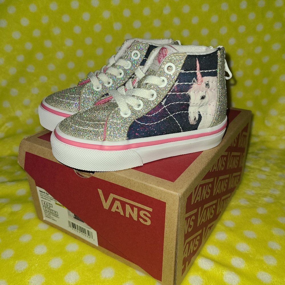 Vans Toddler sz4 Digi Unicorn High Tops